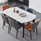 Foldable Sintered Stone Top Dining Table Modern Round Table with Metal 4 Legs Clearhalo ' dining_table' 'Dining Tables & Seating' 'Dining Tables' 'furn' 'furn_dining_table' 'Furniture' 'furniture_dining_table' 'Kitchen & Dining Furniture' 'kitchen&dining_furn' 'kitchen' 'kitchen_dining_table' 1200x1200_a2bd3699-f10d-463a-a9a9-aaf7e08471c6