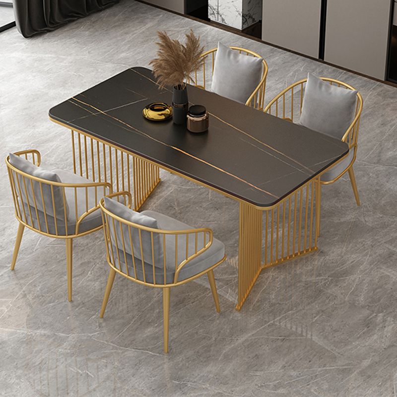 Rectangle Dining Table Traditional Luxury Double Pedestal Dining Table for Dining Room Clearhalo 'Dining Tables & Seating' 'Dining Tables' 'dining_table' 'furn' 'furn_dining_table' 'Furniture' 'Kitchen & Dining Furniture' 1200x1200_a2bd7b3c-eca8-4a16-95ff-37ffc1c9dd0c