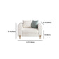 Modern Style Sofa with Pillows Wool/Faux Leather Tuxedo Arm Seating