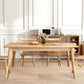 Rectangle Dining Site Table Rubberwood Solid Wood Furniture with 4 Legs