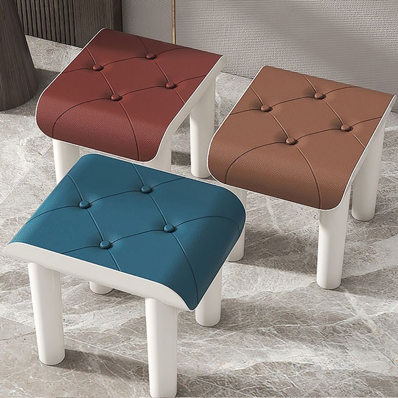 Faux Leather Pouf Whole Colored Modern Tufted Rectangle Stain Resistant Ottoman Clearhalo 'furn' 'furn_ottomans_poufs' 'Furniture' 'Living Room Furniture' 'Ottomans & Poufs' 'ottomans_poufs' 1200x1200_a2bff8af-9746-4e1a-8754-83167965d153