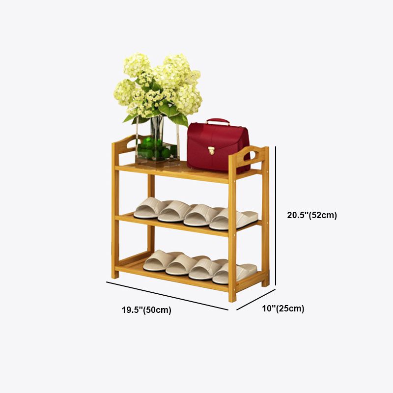 Modern Bamboo Vertical Book Shelf Brown Open Bookshelf for Study Room