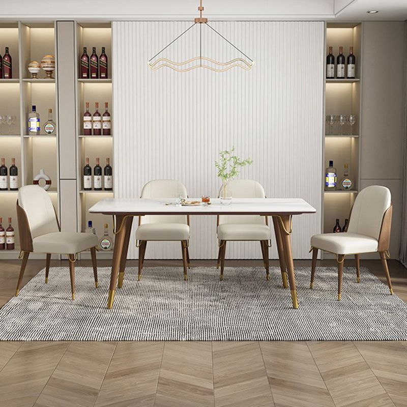 Sillas de comedor contemporáneas Parsons Sillas de comedor sin brazo sin brazo para el hogar