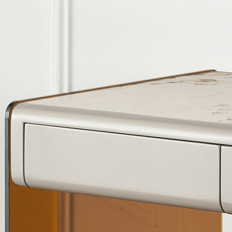 Hedendaagse stijl Stone Office Desk rechthoekige vorm Taakbureau met 2 poten