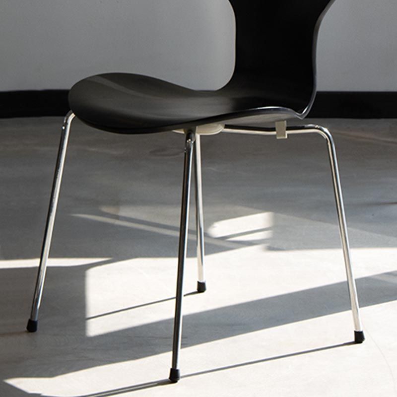 Sedia da pranzo in metallo argento sedie da pranzo in legno contemporanee