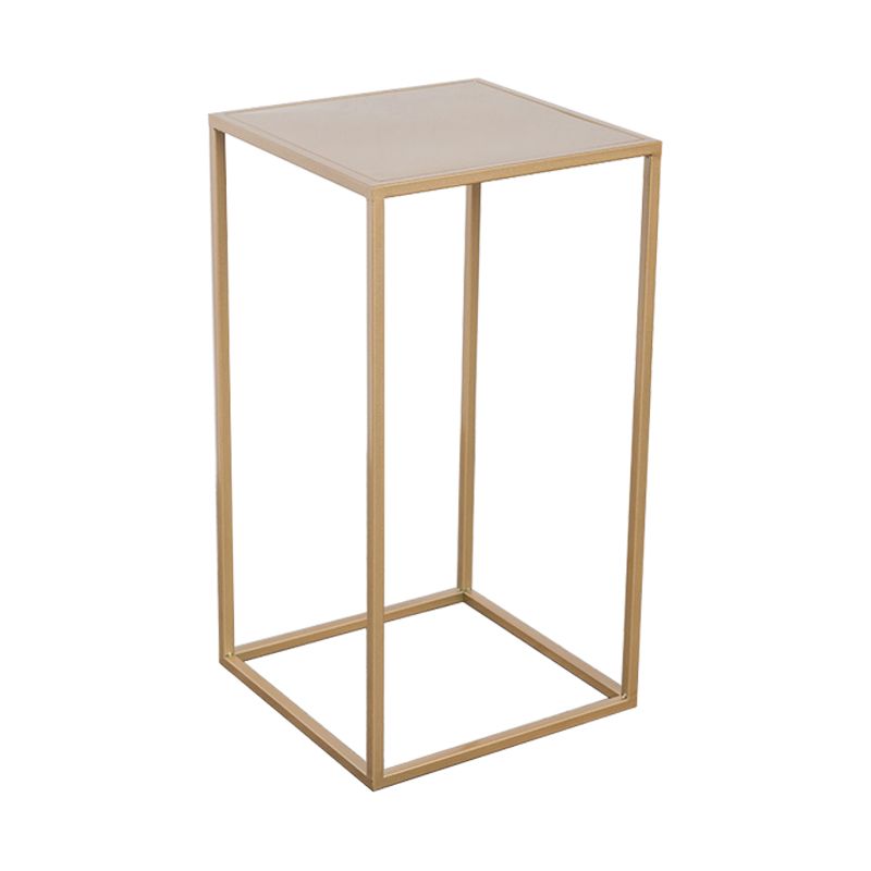 Mesa de deslizamiento de extremo de metal de mediados de siglo Mesa de esquina de sofá marco minimalista