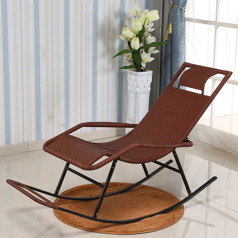 Modern Reclining Rocking Chair Wicker Rocker Chair for Living Room Clearhalo 'Chairs & Seating' 'furn' 'furn_rocking_chairs' 'Furniture' 'Living Room Furniture' 'Rocking Chairs' 'rocking_chairs' 1200x1200_a2c57884-2a6f-48c1-b37d-5de2b7935f9c