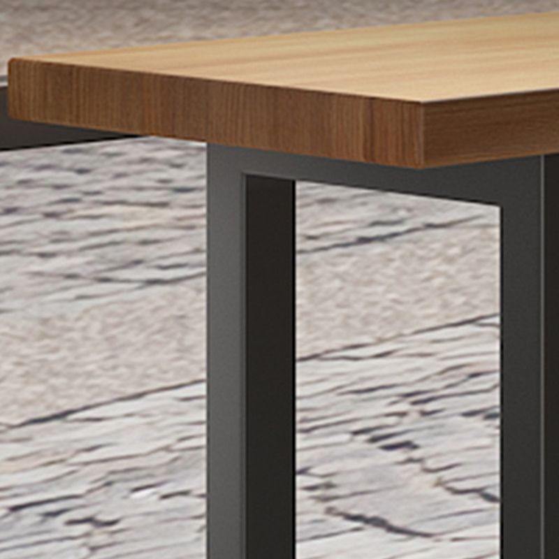 Modern 1/7 Pieces Bar Table Set Rectangle Wood Counter Table with High Stools for Bar