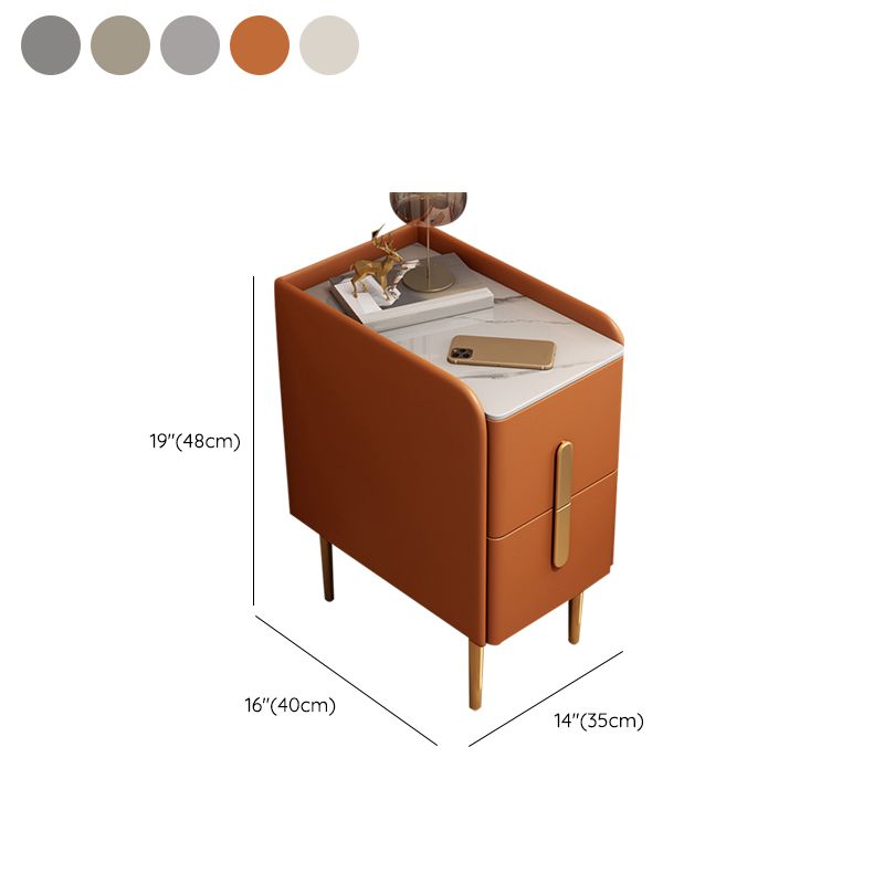 Klassiker Glamett Nachttisch Steinbettschrank mit 2 Schubladen