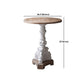 French Country Distressed Pedestal Cocktail Table Wooden Coffee Table for Home