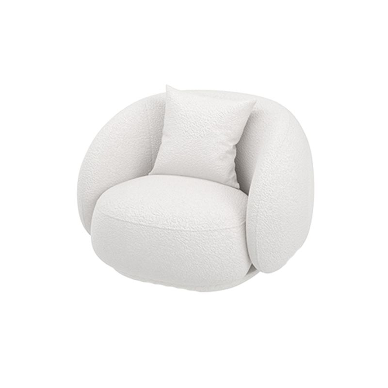 Moderne stijl bank met gebogen rug en gewatteerde sponszitting bank