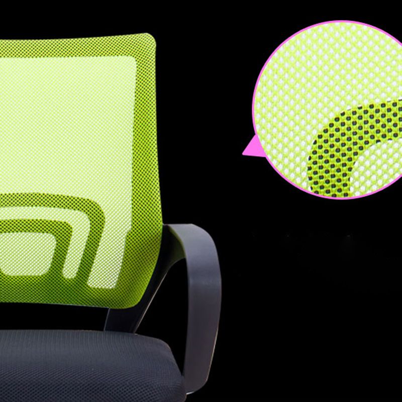 Silla de tareas de brazo fijo silla de trabajo moderna a mitad de retroceso con ruedas para oficina