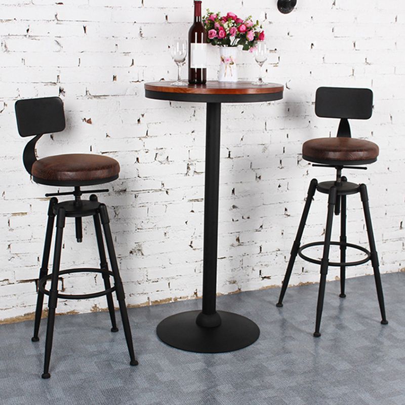 Tabouret de comptoir rotatif industriel sans bras, tabouret de Bar en fer avec pédale pour café