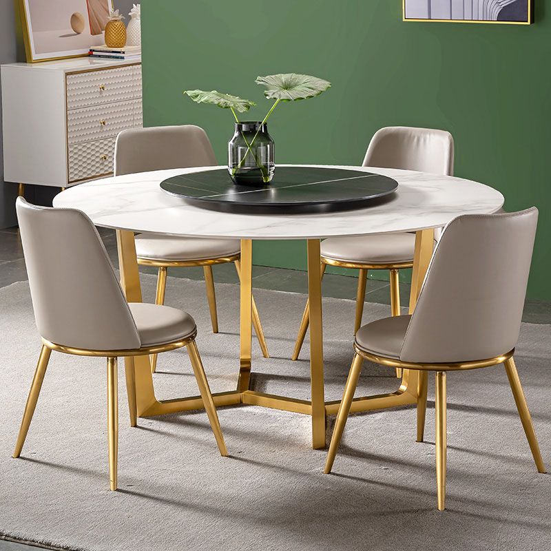 1/2/4/5/7 Pcs Dining Chairs Set Round Sintered Stone Top Dining Room Set Clearhalo 'Dining Room Sets' 'Dining Tables & Seating' 'dining_room_set' 'furn' 'furn_dining_room_set' 'Furniture' 'furniture_dining_room_set' 'Kitchen & Dining Furniture' 'kitchen&dining_furn' 'kitchen' 1200x1200_a2cc63fd-1a5a-4b50-95a1-81ef5e818855