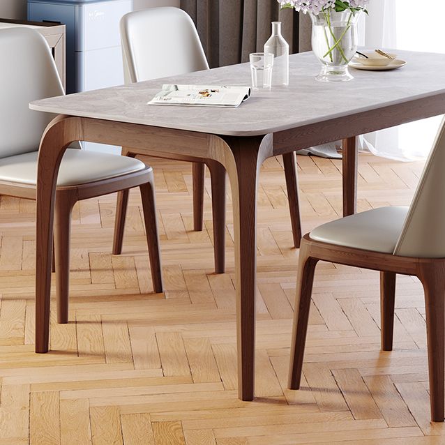 Rectangle Dining Table Sintered Stone Top Dining Table with 4 Legs Clearhalo 'Dining Tables & Seating' 'Dining Tables' 'dining_table' 'furn' 'furn_dining_table' 'Furniture' 'Kitchen & Dining Furniture' 1200x1200_a2cc6ddf-16a4-4937-8859-98d9d17bfd79