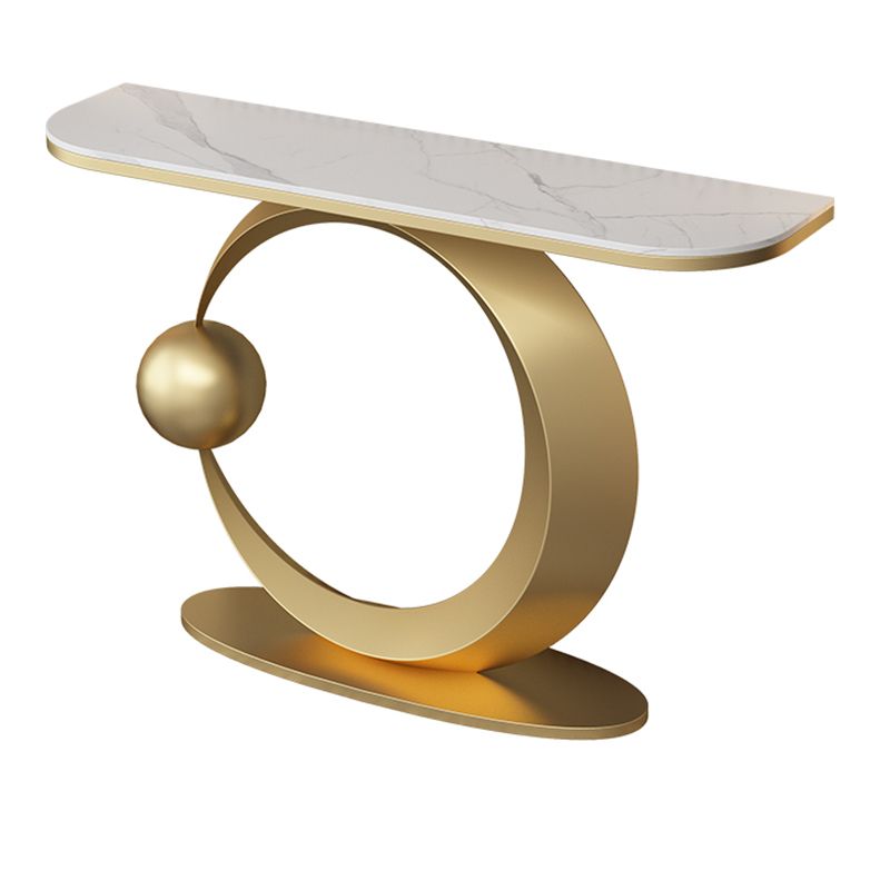 Contemporary Console Accent Table Antique Finish Console Sofa Table in Stone Clearhalo 'Console Tables' 'console_tables' 'Entry & Mudroom Furniture' 'furn' 'furn_console_tables' 'Furniture' 1200x1200_a2cc8eda-f280-45ae-8a92-d4a61e8a19d9