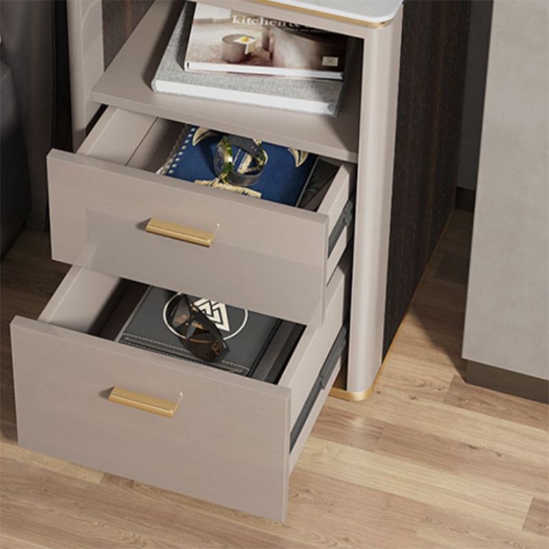 Nightstand de lit en pierre classique Glam Accent Table table de nuit pour chambre à coucher