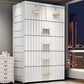 6-drawer Modern Plastic Storage Cabinet Non-Hanging Wardrobe Armoire