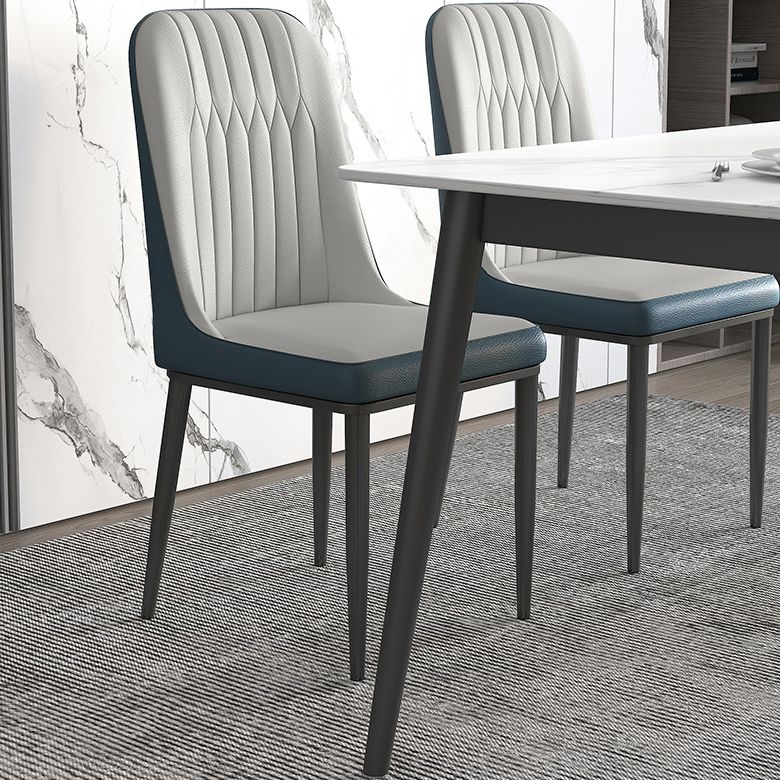 Minimalist White Standard Dining Set Sintered Stone Rectangle Dining Set with 4 Legs Base Clearhalo 'Dining Room Sets' 'Dining Tables & Seating' 'dining_room_set' 'furn' 'furn_dining_room_set' 'Furniture' 'furniture_dining_room_set' 'Kitchen & Dining Furniture' 'kitchen&dining_furn' 'kitchen' 1200x1200_a2cd508d-440a-4426-b342-0adf697cb19d