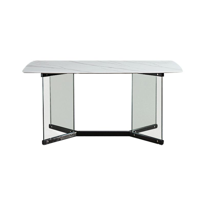 Designer Style Sintered Stone Dining Set Rectangle 1/2/5/7 Pieces Dining Room Table Set Clearhalo 'Dining Room Sets' 'Dining Tables & Seating' 'dining_room_set' 'furn' 'furn_dining_room_set' 'Furniture' 'furniture_dining_room_set' 'Kitchen & Dining Furniture' 1200x1200_a2ce433c-bba8-4a73-9bad-6a6c7ee774c1