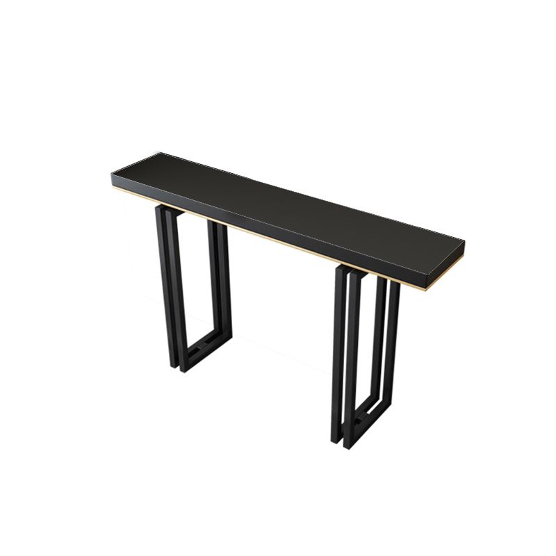 Mesa de mármol contemporáneo 4 patas console mesa rectángulo de sofá resistente a los rasguños
