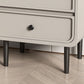 Wood and Metal Vanity Table in Grey/White 5 Storage Drawers Makeup Desk Clearhalo 'Bedroom Furniture' 'furn' 'furn_makeup_vanities' 'Furniture' 'Makeup Vanities' 'makeup_vanities' 1200x1200_a2cfbe4c-2cdf-41e5-8fe7-7ce80921773f