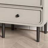 Wood and Metal Vanity Table in Grey/White 5 Storage Drawers Makeup Desk Clearhalo 'Bedroom Furniture' 'furn' 'furn_makeup_vanities' 'Furniture' 'Makeup Vanities' 'makeup_vanities' 1200x1200_a2cfbe4c-2cdf-41e5-8fe7-7ce80921773f