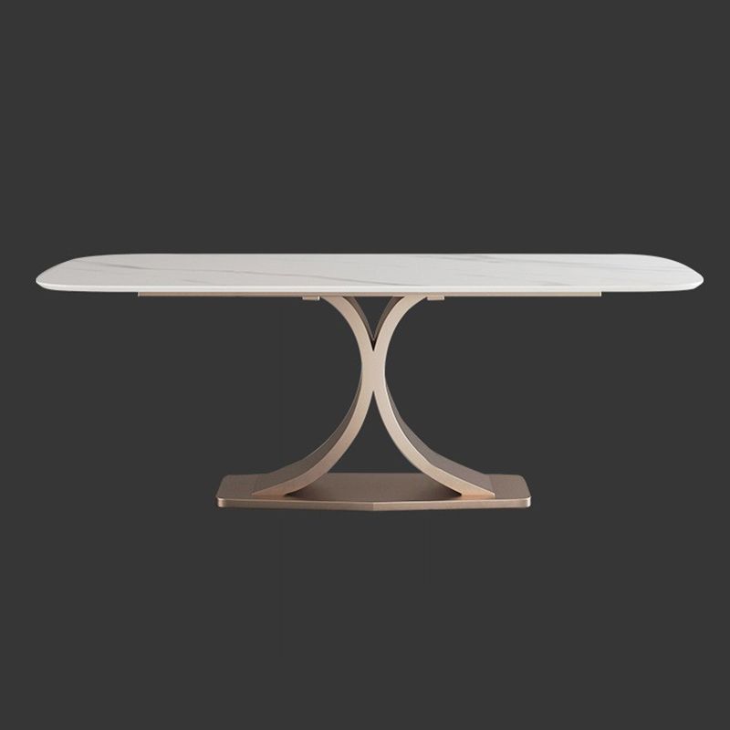 Modern Sintered Stone Top Dining Set Rectangle 1/5/6 Pieces Dining Room Table Set Clearhalo 'Dining Room Sets' 'Dining Tables & Seating' 'dining_room_set' 'furn' 'furn_dining_room_set' 'Furniture' 'furniture_dining_room_set' 'Kitchen & Dining Furniture' 1200x1200_a2d12e53-6006-41ee-a34e-45efa454b716