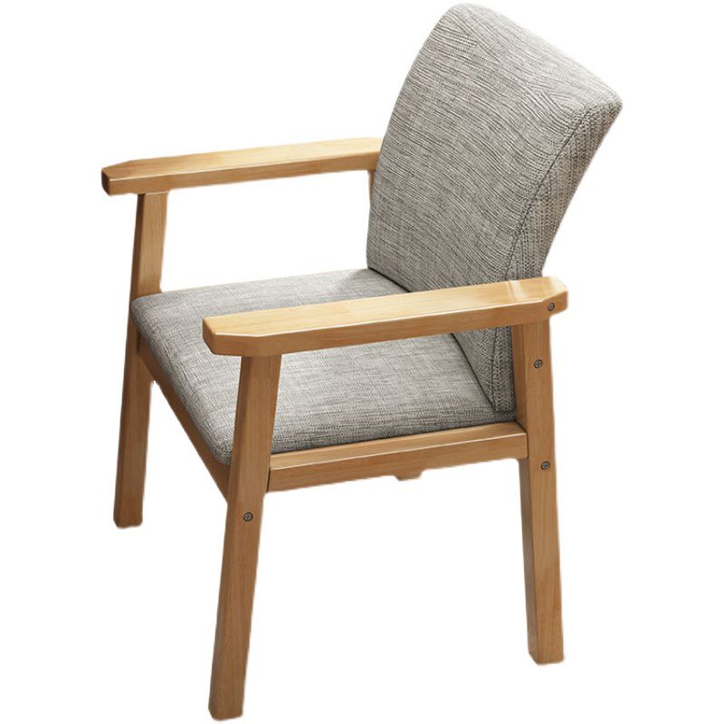 Contemporary Wood Squar Dining Chair Fabric Dining Side Chair for Kitchen Clearhalo ' kitchen&dining_furn' 'Dining Chairs' 'Dining Tables & Seating' 'dining_chair' 'Furniture' 'furniture_dining_chair' 'Kitchen & Dining Furniture' 'kitchen' 1200x1200_a2d265a3-8363-44a0-bda4-f8eded418395