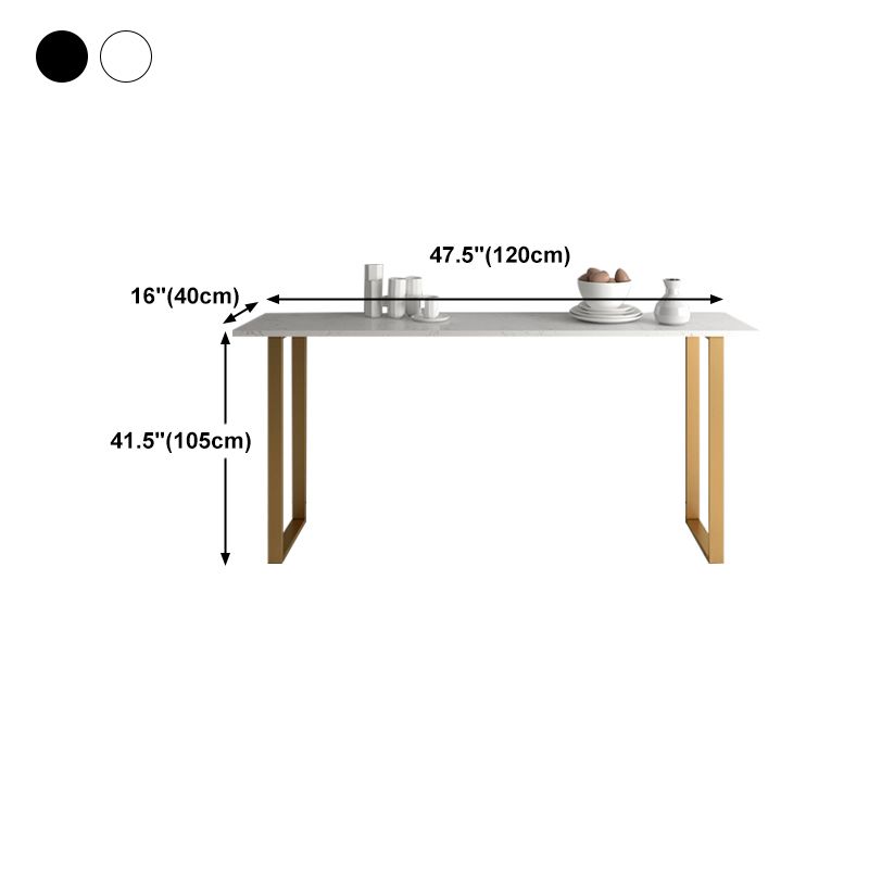 Stone Bar Table Traditional Luxury Rectangle Bar Table with Sled Base in Gold Clearhalo 'Bar Furniture' 'Bar Tables' 'bar_tables' 'furn' 'furn_bar_tables' 'Furniture' 'furniture_bar_tables' 'Kitchen & Dining Furniture' 1200x1200_a2d2a4be-7e04-4bf2-a3bc-dc4234350ea6