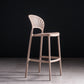 Modern Plastic Barstool Low Back Counter Stool in Matte Finish