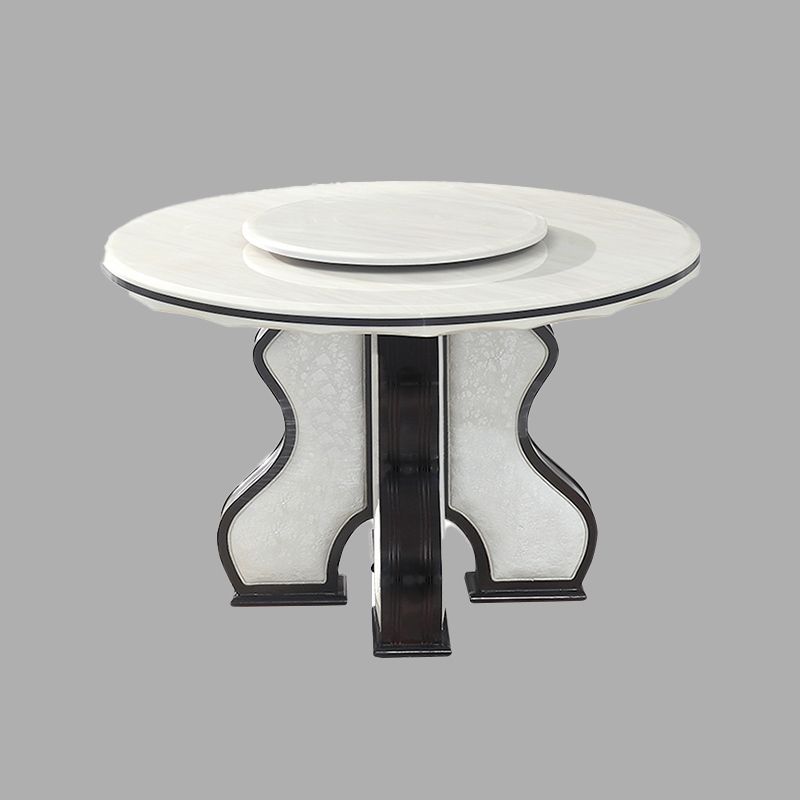 White Dining Table Convertible Dining Table for Kitchen Dining Room Clearhalo 'Dining Tables & Seating' 'Dining Tables' 'dining_table' 'furn' 'furn_dining_table' 'Furniture' 'Kitchen & Dining Furniture' 1200x1200_a2d57c73-21e8-4c7d-ac92-b050b2bf37ad