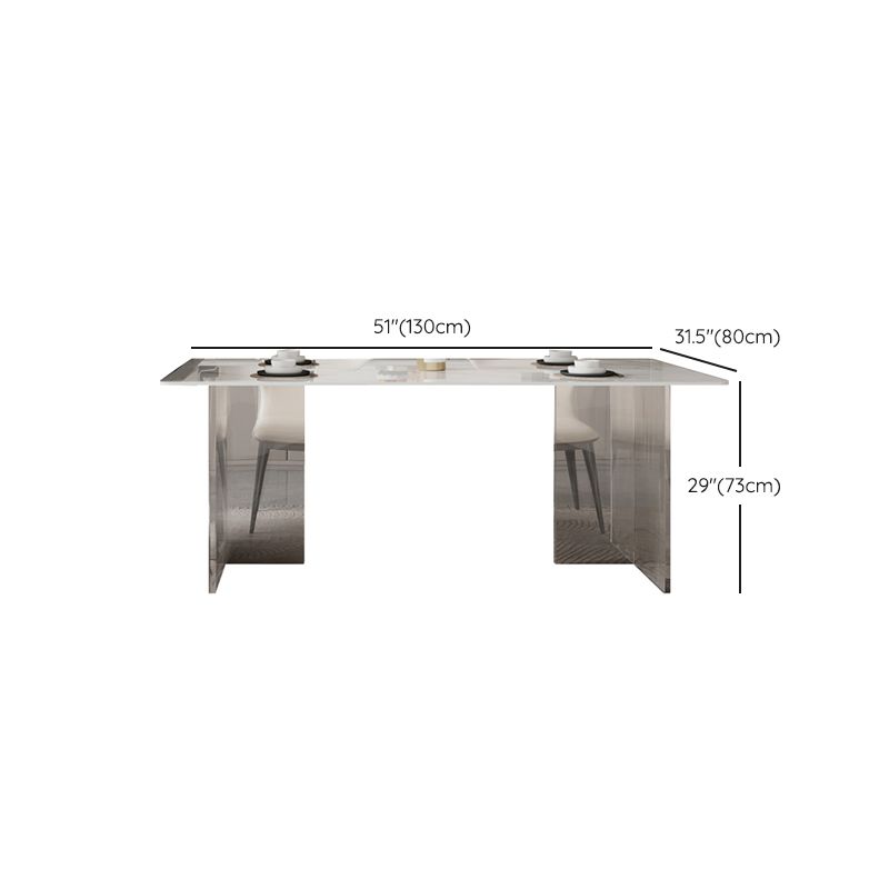 Mesa de comedor de piedra sinterizada, mesa con pedestal doble para cocina, comedor