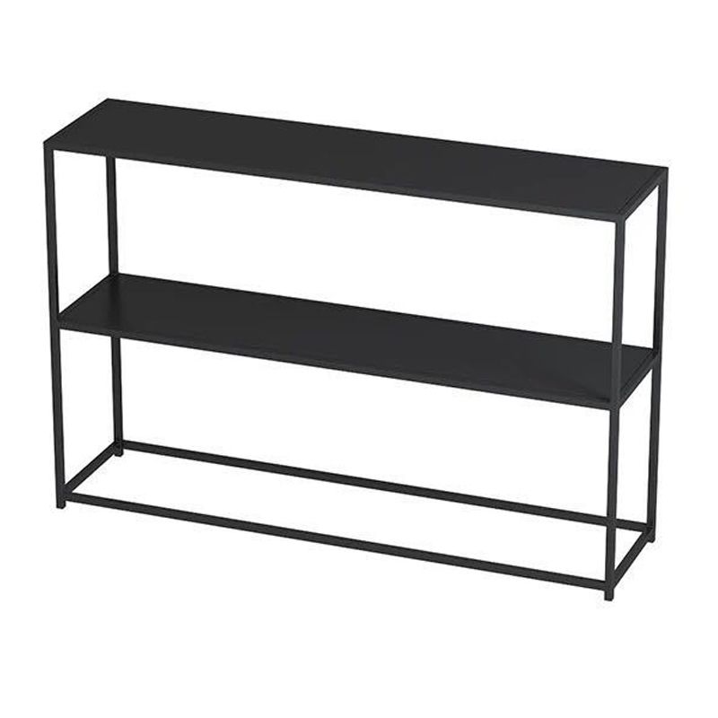 Moderno tavolo da console da 9,84 "W tavolo da base di accento con cornice di ferro con ripiani