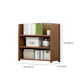 Contemporary Closed Back Bookcase Standard Engineered Wood Bookshelf