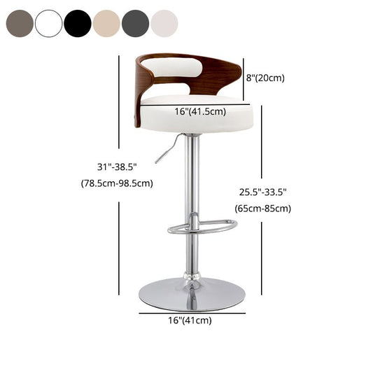 Modern Style Metal Stool with Swivel and Adjustable Height Living Room Simple Bar Stool Clearhalo 'Bar Furniture' 'Bar Stools' 'bar_stools' 'furn' 'furn_bar_stools' 'furniture_bar_stools' 'Kitchen & Dining Furniture' 'kitchen&dining_furn' 'kitchen' 'kitchen_furn' Furniture' 1200x1200_a2df26b9-ff33-41ca-8691-9d554b495ed0