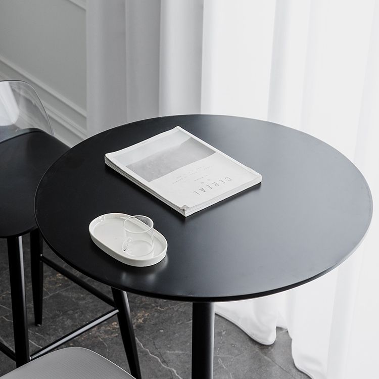 Round Wood Top Bar Table with Pedestal Industrial Metal Frame Bar Table Clearhalo 'Bar Furniture' 'Bar Tables' 'bar_tables' 'furn' 'furn_bar_tables' 'Furniture' 'Kitchen & Dining Furniture' 1200x1200_a2e04f7e-dc9d-4557-8c68-7f48e7107c03