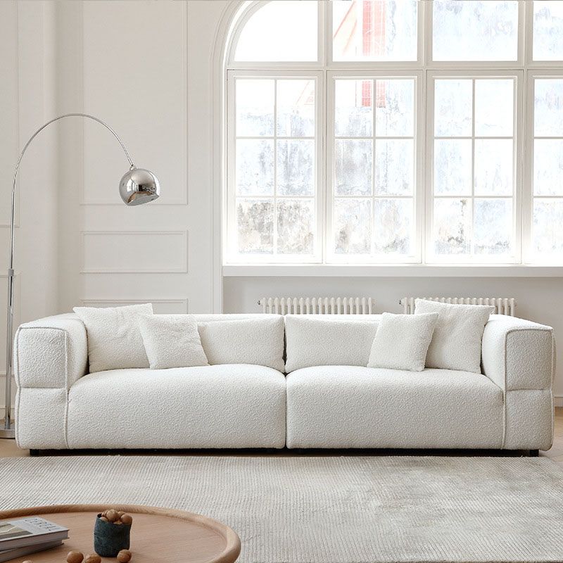 Modernism Sewn Pillow Back Sofa Tuxedo Arm Sofa with 4 Pillows Clearhalo 'furn' 'furn_sofas' 'Furniture' 'Living Room Furniture' 'Sofa' 'sofas' 1200x1200_a2e0ac8e-5694-42d0-ba4c-73c3cbe5a667