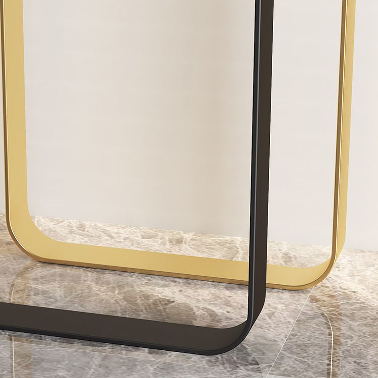 Tavolo della console glam tavolo accento in pietra rettangolo, largo 12 pollici