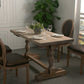 Rectangle Trestle Dining Table Medieval Modern Style Wood Table for Dining Room