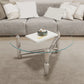 Glass Top Steel Coffee Table Round Minimalist Modern Coffee Table Clearhalo 'Coffee & Accent Tables' 'Coffee Tables' 'coffee_tables' 'furn' 'furn_coffee_tables' 'Furniture' 'Living Room Furniture' 1200x1200_a2e27c3c-ee45-4a83-ad2e-8963ebad1b00