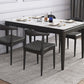 Modern White & Black Sintered Stone Dining Set Rectangle Shape Standard Dining Set for Kitchen Clearhalo 'Dining Room Sets' 'Dining Tables & Seating' 'dining_room_set' 'furn' 'furn_dining_room_set' 'Furniture' 'furniture_dining_room_set' 'Kitchen & Dining Furniture' 'kitchen&dining_furn' 'kitchen' 1200x1200_a2e3740d-8a28-4465-b055-07a8a3ffb5b1