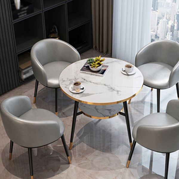 Glam Metal Dining Armless Chair Upholstered Dining Side Chair for Restaurant Clearhalo ' kitchen&dining_furn' 'Dining Chairs' 'Dining Tables & Seating' 'dining_chair' 'furn' 'furn_dining_chair' 'Furniture' 'furniture_dining_chair' 'Kitchen & Dining Furniture' 'kitchen' 1200x1200_a2e5ddd1-9643-4b2c-9cb1-2681ad32c5d4