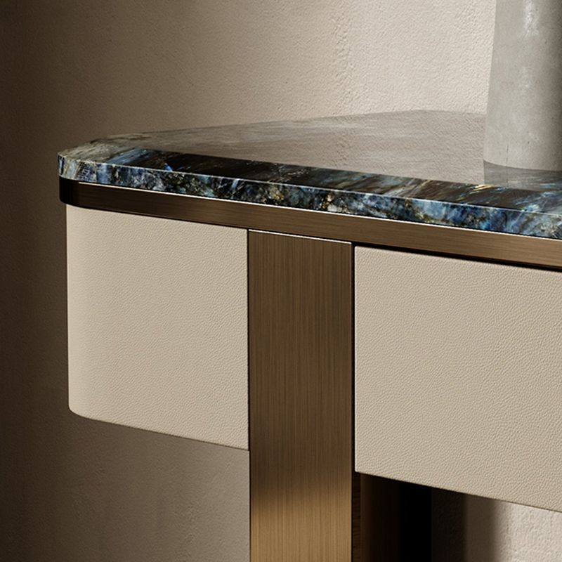 ホール用のステンレススチールブラケットを備えたモダンコンソールアクセントテーブル