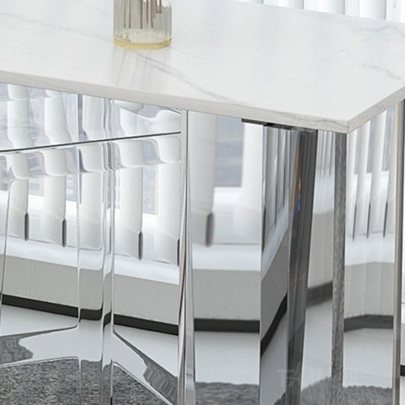 Mesa de barra de piedra sinterizada juego 1/3 piezas para comedor de cocina