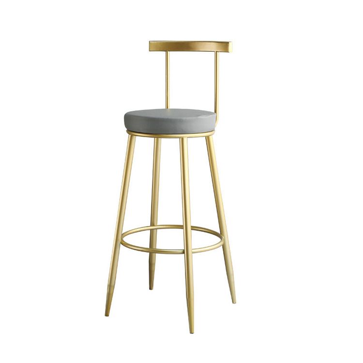 Nordic Style Bar-stool Round Counter Bar Stool with Metal Legs for Home Use Clearhalo 'Bar Furniture' 'Bar Stools' 'bar_stools' 'furn' 'furn_bar_stools' 'Furniture' 'Kitchen & Dining Furniture' 1200x1200_a2ea1de8-259e-4eba-b3ee-526d75dfbe47