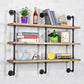 Industrial Wall Mounted Bookshelf with Black Iron Frame Pine Wood Shelf Clearhalo 'Bookcases' 'furn' 'furn_bookcases' 'Furniture' 'furniture_bookcases' 'kitchen' 'kitchen_bookcases' 'Living Room Furniture' 'Office Furniture' 1200x1200_a2ea26f6-9d9d-4828-a994-123e90472007