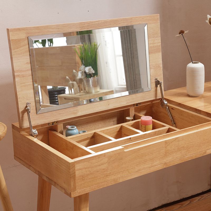 29,92 "H Solid Wood Make -Up ijdelheid met lade en spiegelkaptafel
