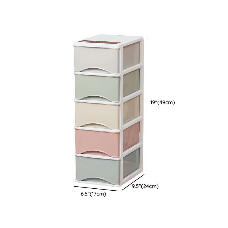 Archivo de archivos de plástico Archivo de panel de color lateral con cajones para la oficina en casa