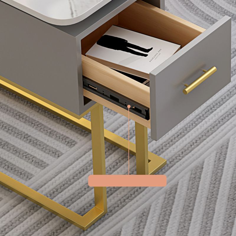 Modern Stone Office Desk Rectangular Shape Task Desk con 1-Drawers para Office